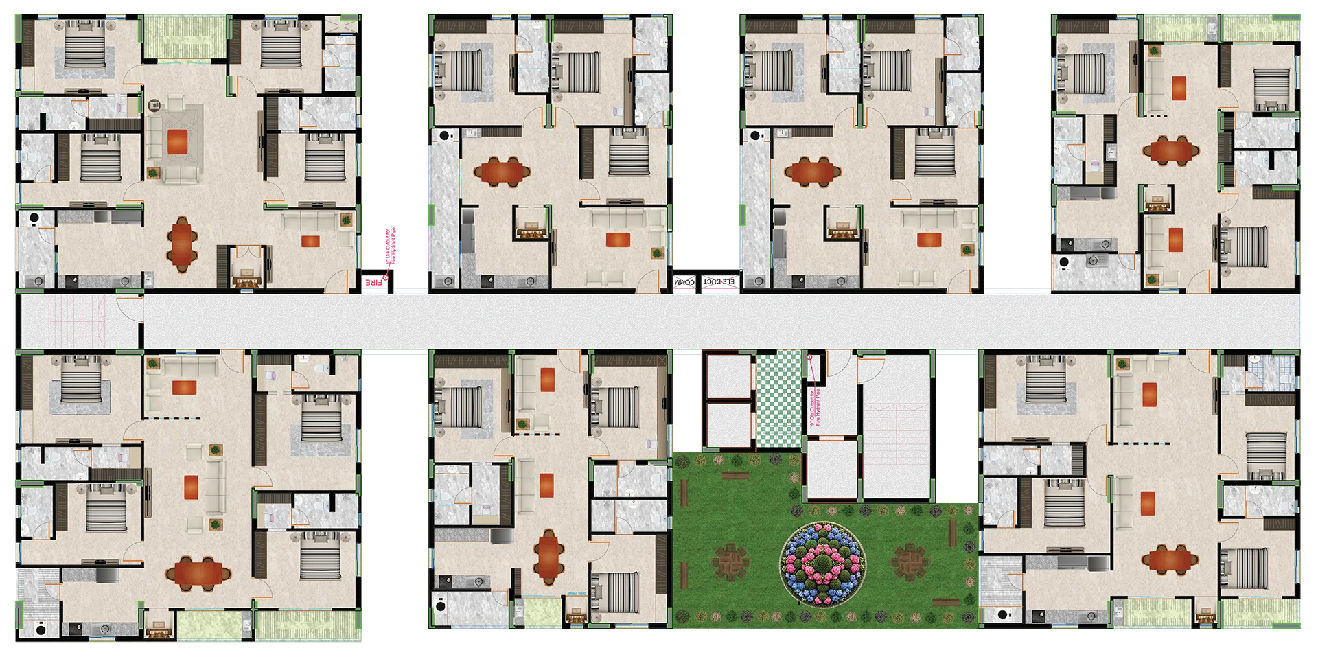 Block A ground floor plan