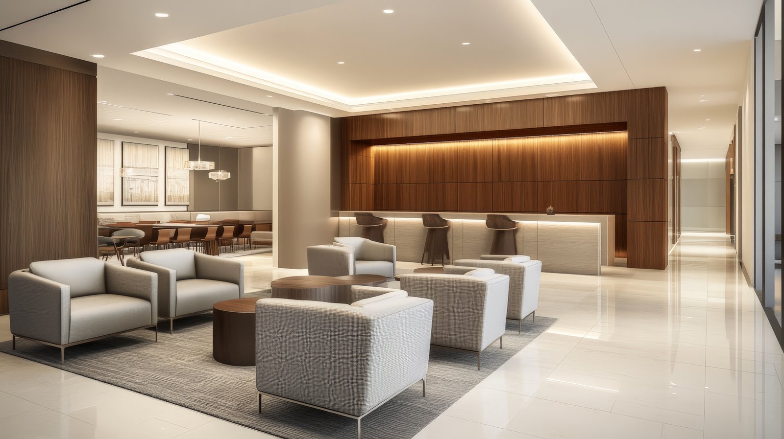 Clubhouse lounge and lobby